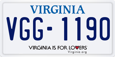 VA license plate VGG1190
