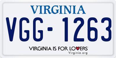 VA license plate VGG1263