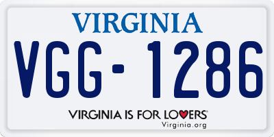 VA license plate VGG1286