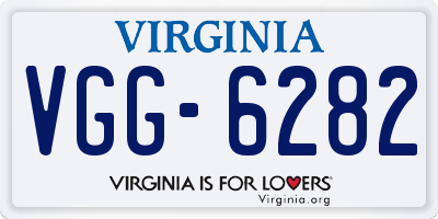 VA license plate VGG6282