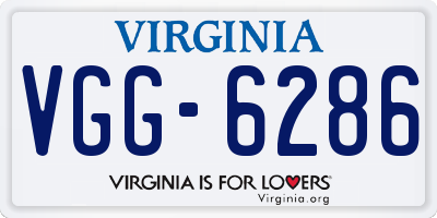 VA license plate VGG6286