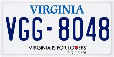 VA license plate VGG8048