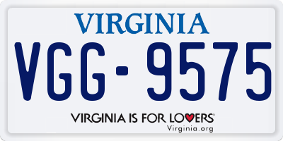 VA license plate VGG9575