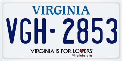 VA license plate VGH2853