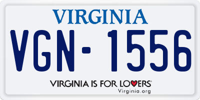 VA license plate VGN1556