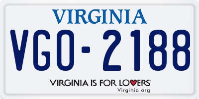 VA license plate VGO2188