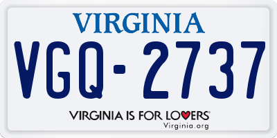 VA license plate VGQ2737