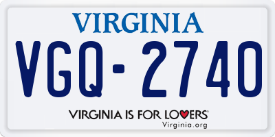 VA license plate VGQ2740