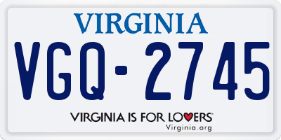 VA license plate VGQ2745