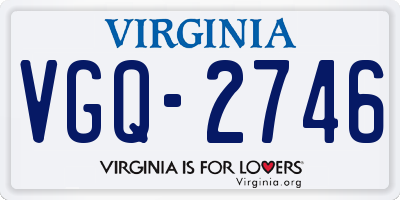 VA license plate VGQ2746