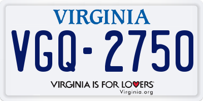 VA license plate VGQ2750