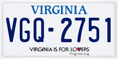 VA license plate VGQ2751