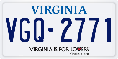 VA license plate VGQ2771
