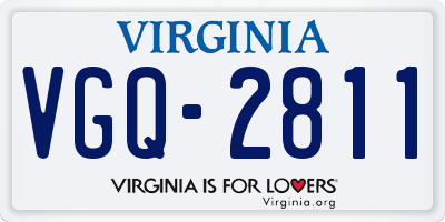 VA license plate VGQ2811