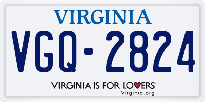 VA license plate VGQ2824