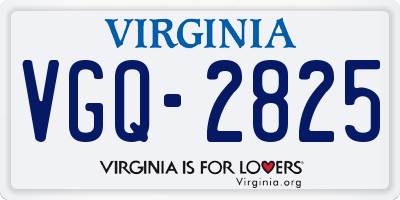 VA license plate VGQ2825