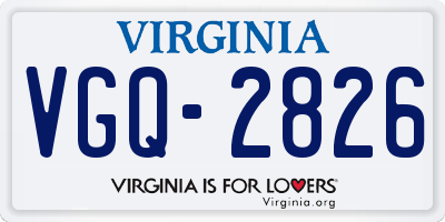 VA license plate VGQ2826