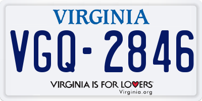 VA license plate VGQ2846