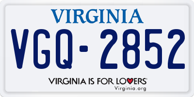 VA license plate VGQ2852