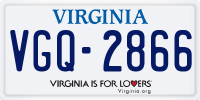 VA license plate VGQ2866