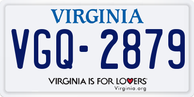 VA license plate VGQ2879