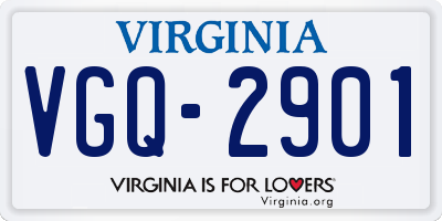 VA license plate VGQ2901