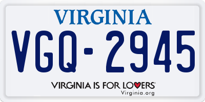 VA license plate VGQ2945