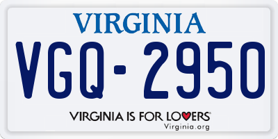 VA license plate VGQ2950