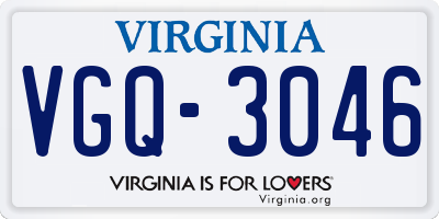 VA license plate VGQ3046