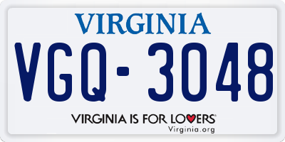 VA license plate VGQ3048