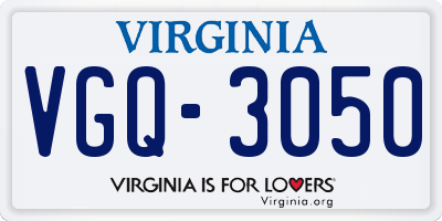 VA license plate VGQ3050
