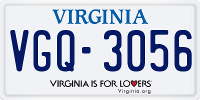 VA license plate VGQ3056