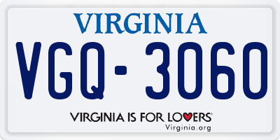 VA license plate VGQ3060