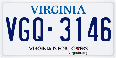 VA license plate VGQ3146