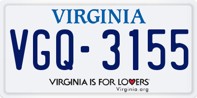 VA license plate VGQ3155