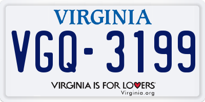 VA license plate VGQ3199