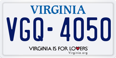 VA license plate VGQ4050