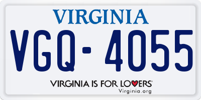 VA license plate VGQ4055