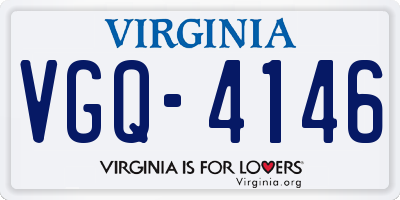 VA license plate VGQ4146