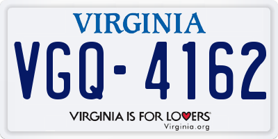VA license plate VGQ4162