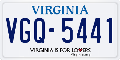 VA license plate VGQ5441