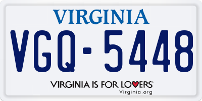VA license plate VGQ5448