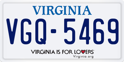 VA license plate VGQ5469