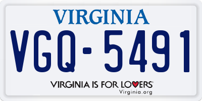 VA license plate VGQ5491
