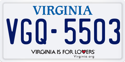 VA license plate VGQ5503