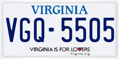 VA license plate VGQ5505