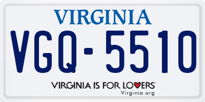 VA license plate VGQ5510