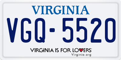 VA license plate VGQ5520