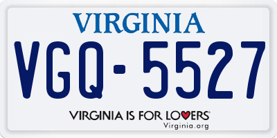 VA license plate VGQ5527