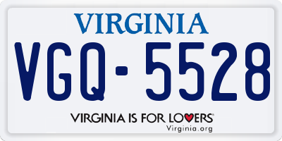 VA license plate VGQ5528